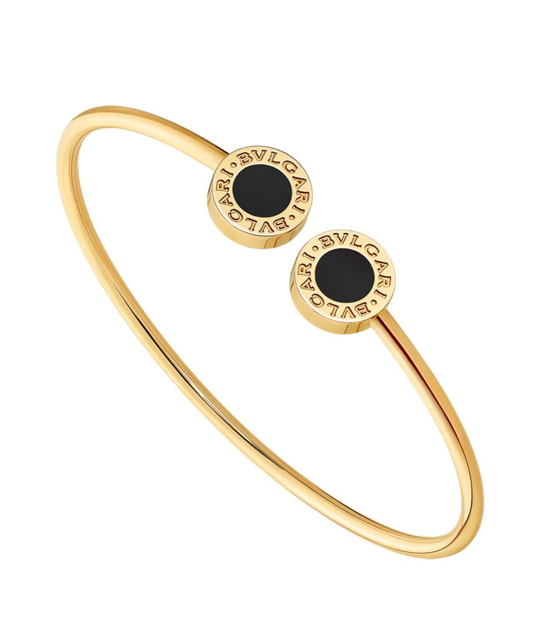 BVLGARI Черный браслет из желтого золота, фото 1