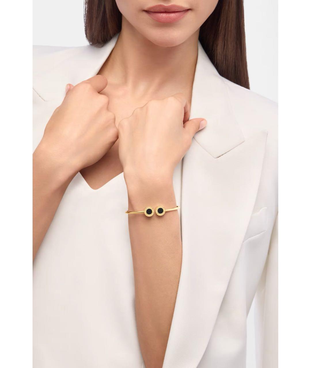 BVLGARI Черный браслет из желтого золота, фото 3
