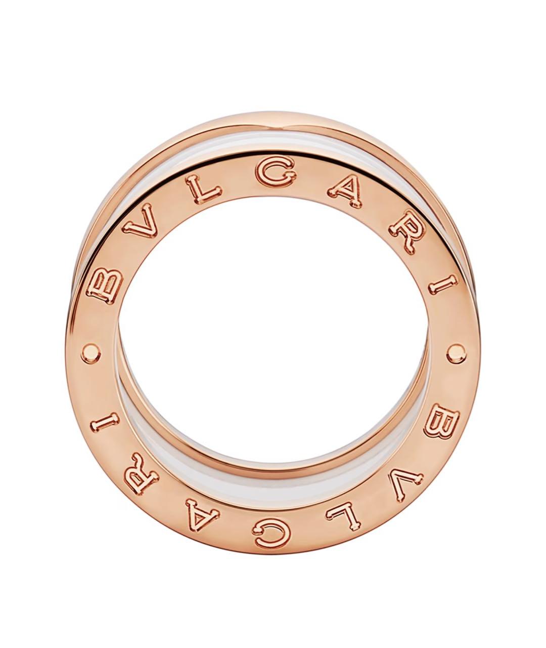 BVLGARI Белое кольцо из розового золота, фото 2