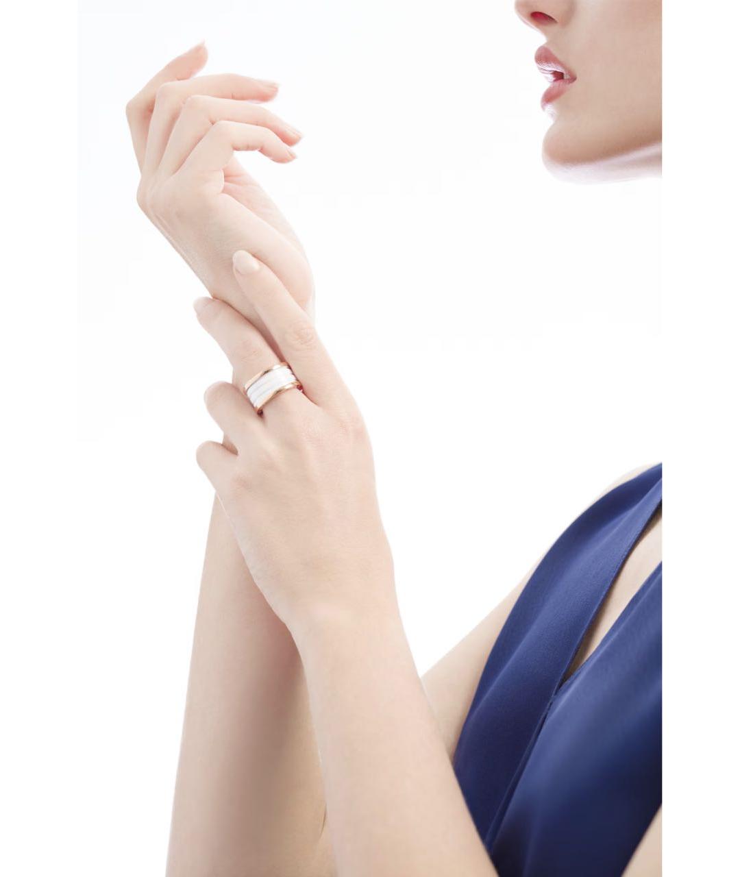 BVLGARI Белое кольцо из розового золота, фото 4