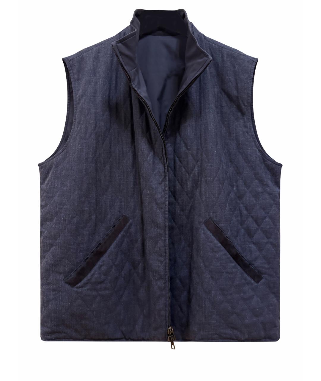 LORO PIANA Темно-синий полиамидовый жилет, фото 1