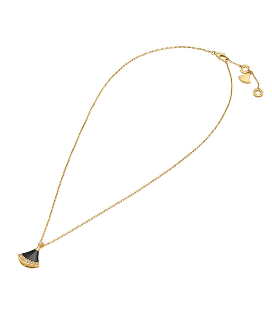 BVLGARI Черная цепочка из желтого золота, фото 2