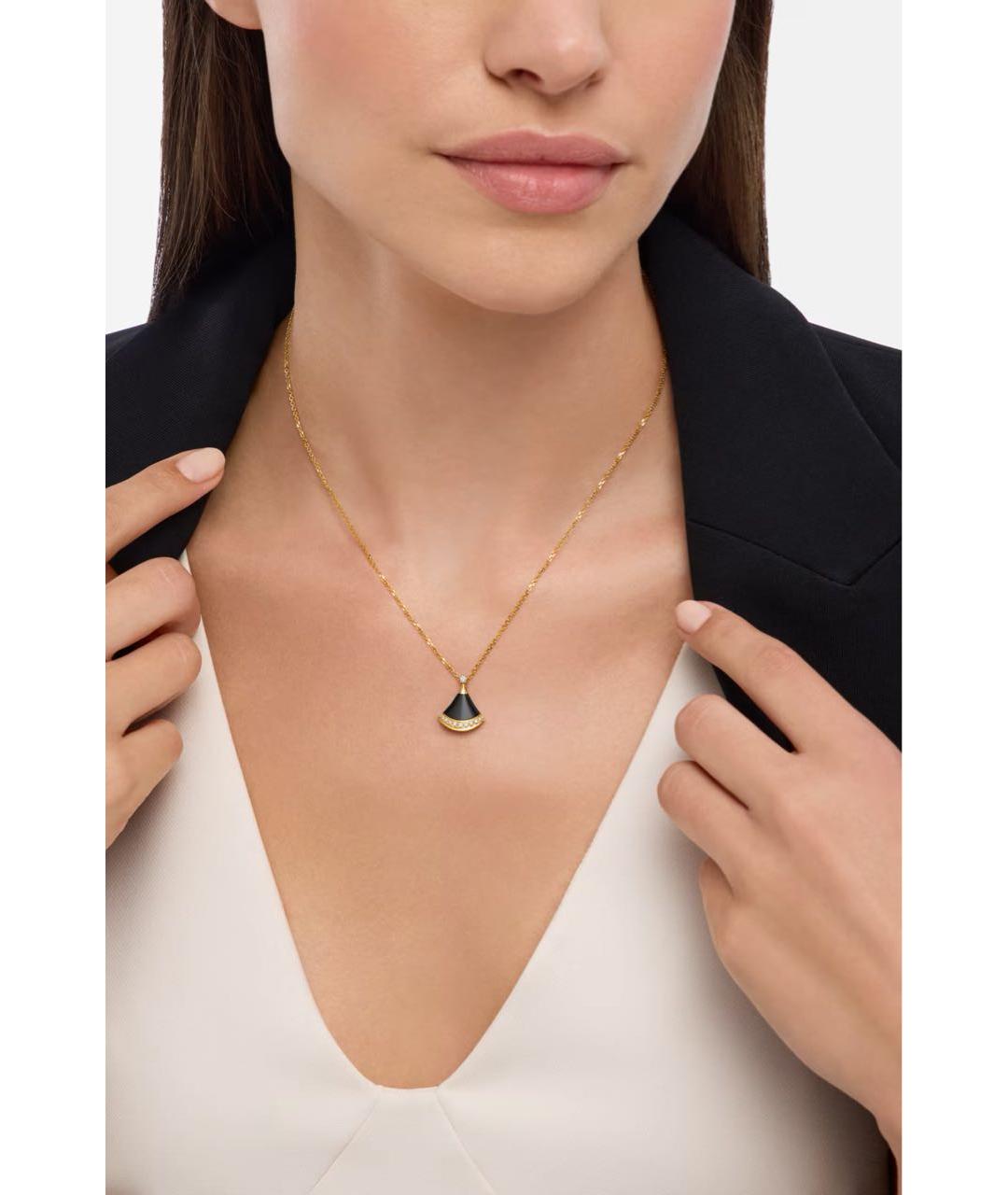 BVLGARI Черная цепочка из желтого золота, фото 6