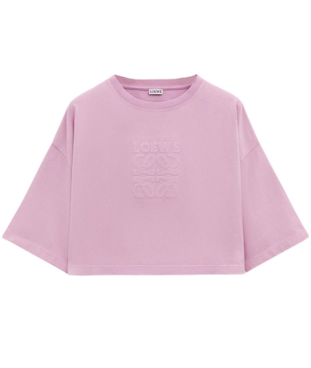 LOEWE Фиолетовая хлопковая футболка, фото 1