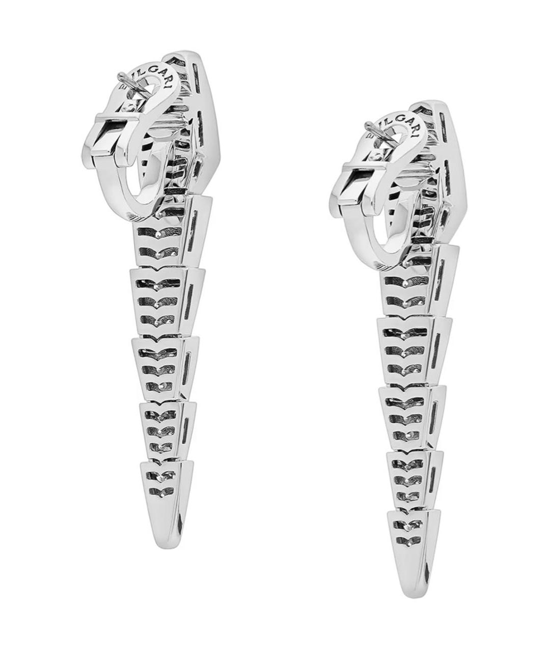 BVLGARI Белые серьги из белого золота, фото 3