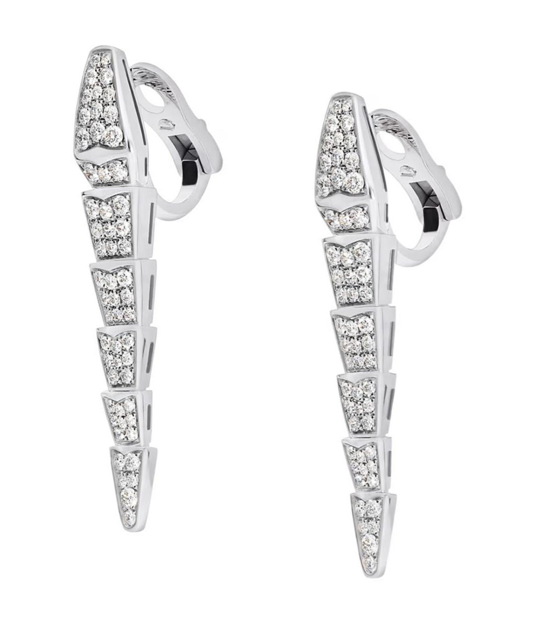 BVLGARI Белые серьги из белого золота, фото 2