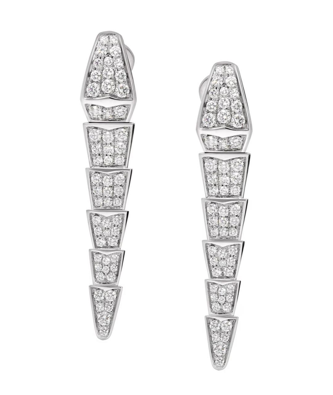 BVLGARI Белые серьги из белого золота, фото 1