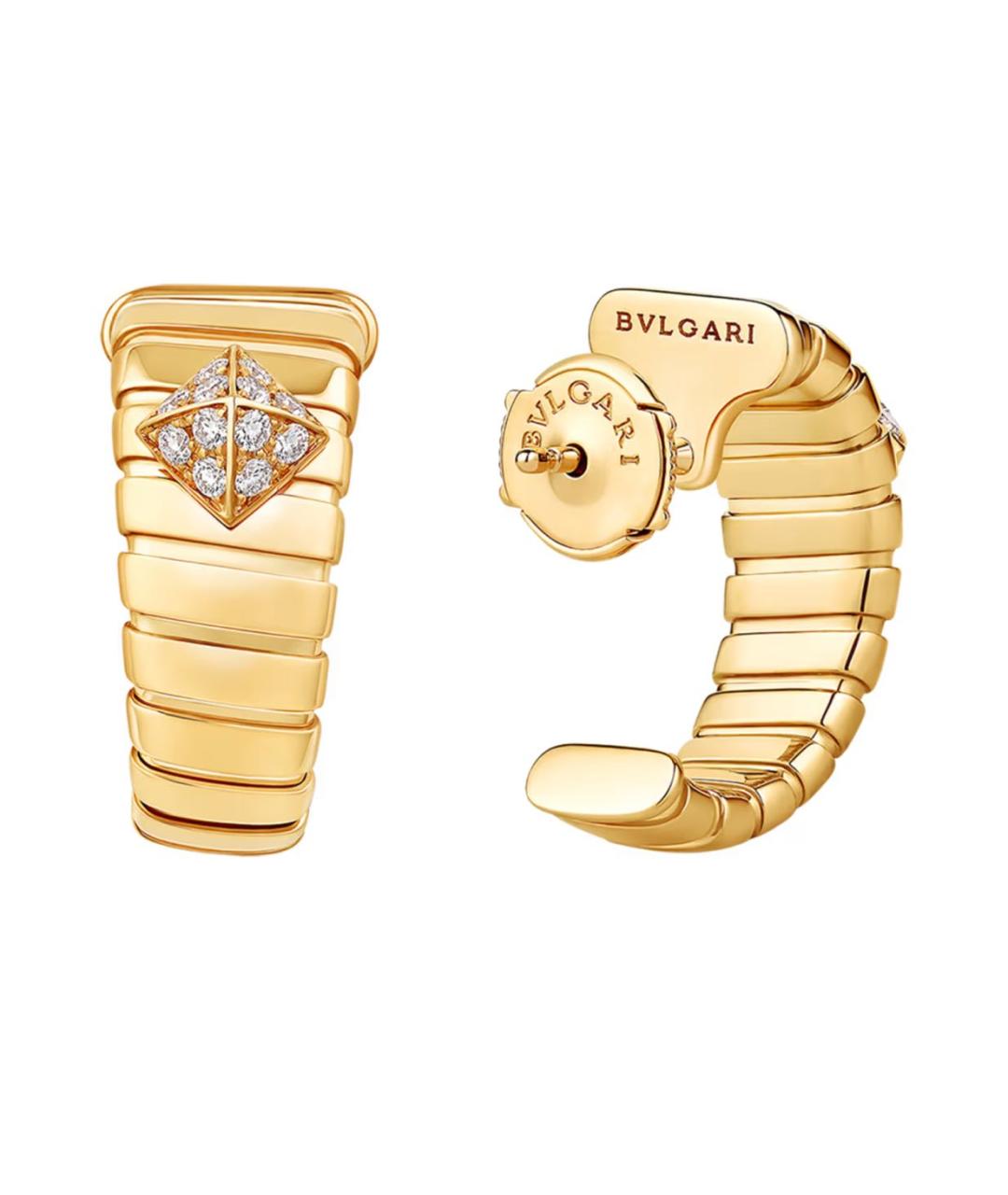 BVLGARI Желтые серьги из желтого золота, фото 3
