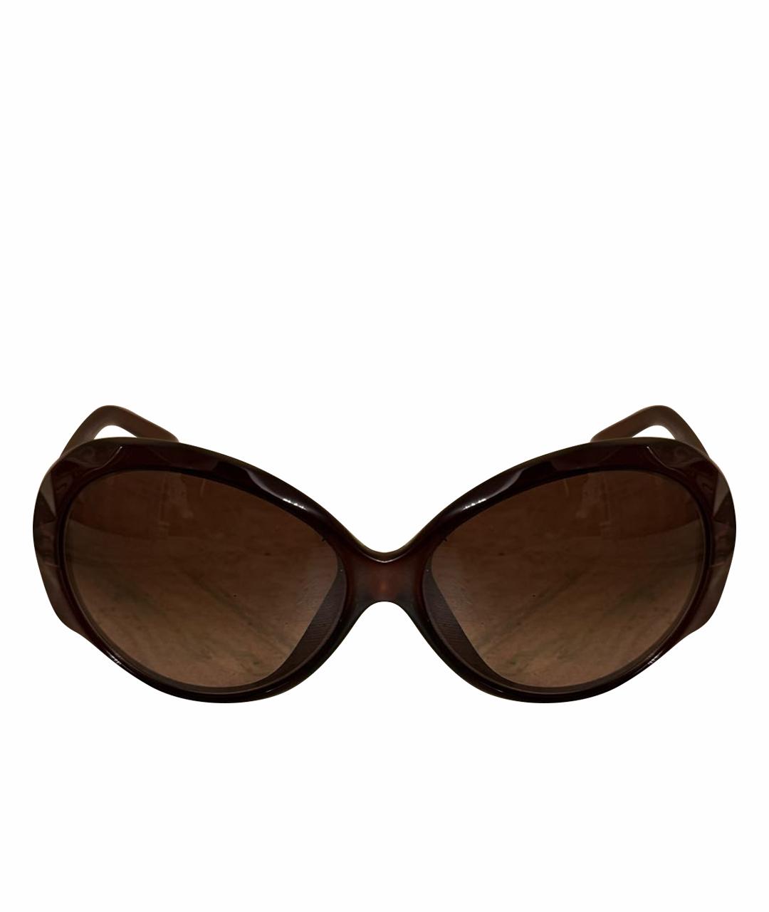 FENDI Черные пластиковые солнцезащитные очки, фото 1