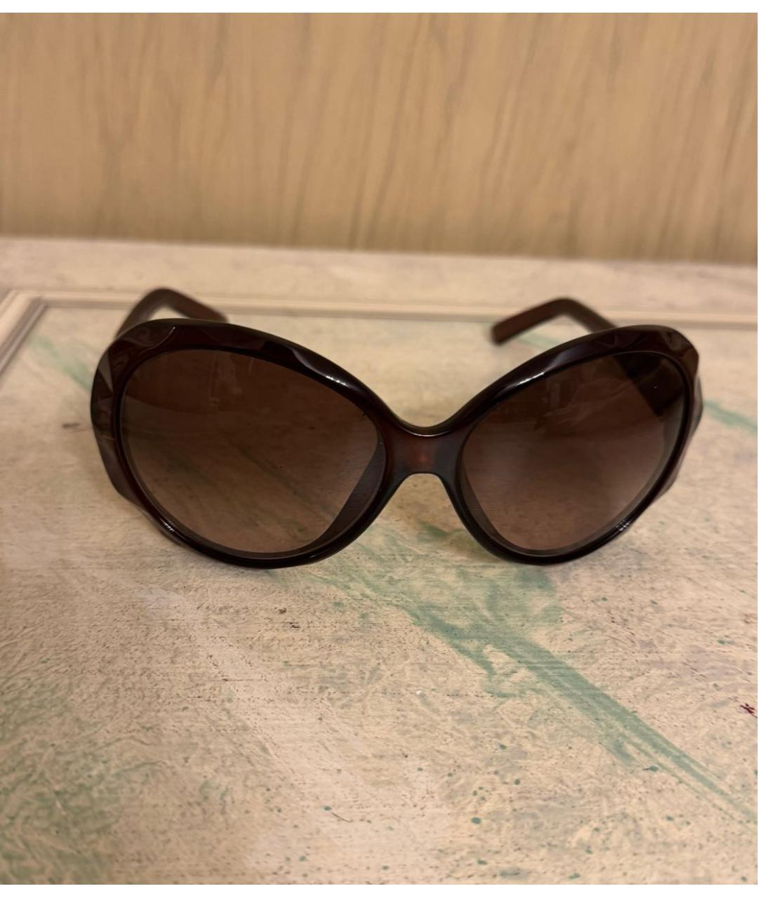 FENDI Черные пластиковые солнцезащитные очки, фото 4