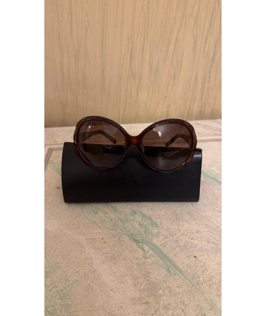 FENDI Черные пластиковые солнцезащитные очки, фото 3