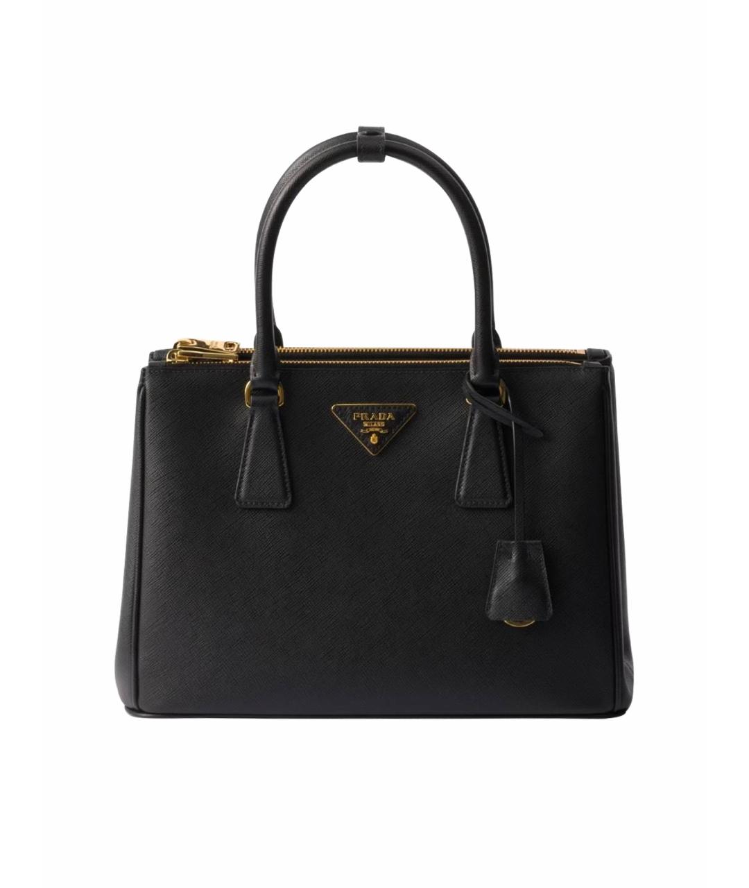 PRADA Черная кожаная сумка тоут, фото 1