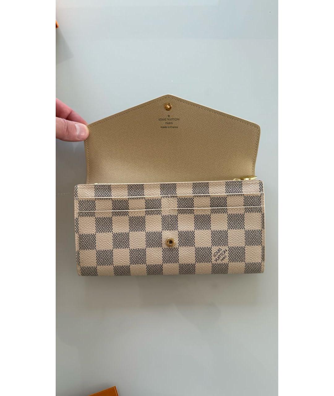 LOUIS VUITTON Бежевый кошелек из искусственной кожи, фото 8