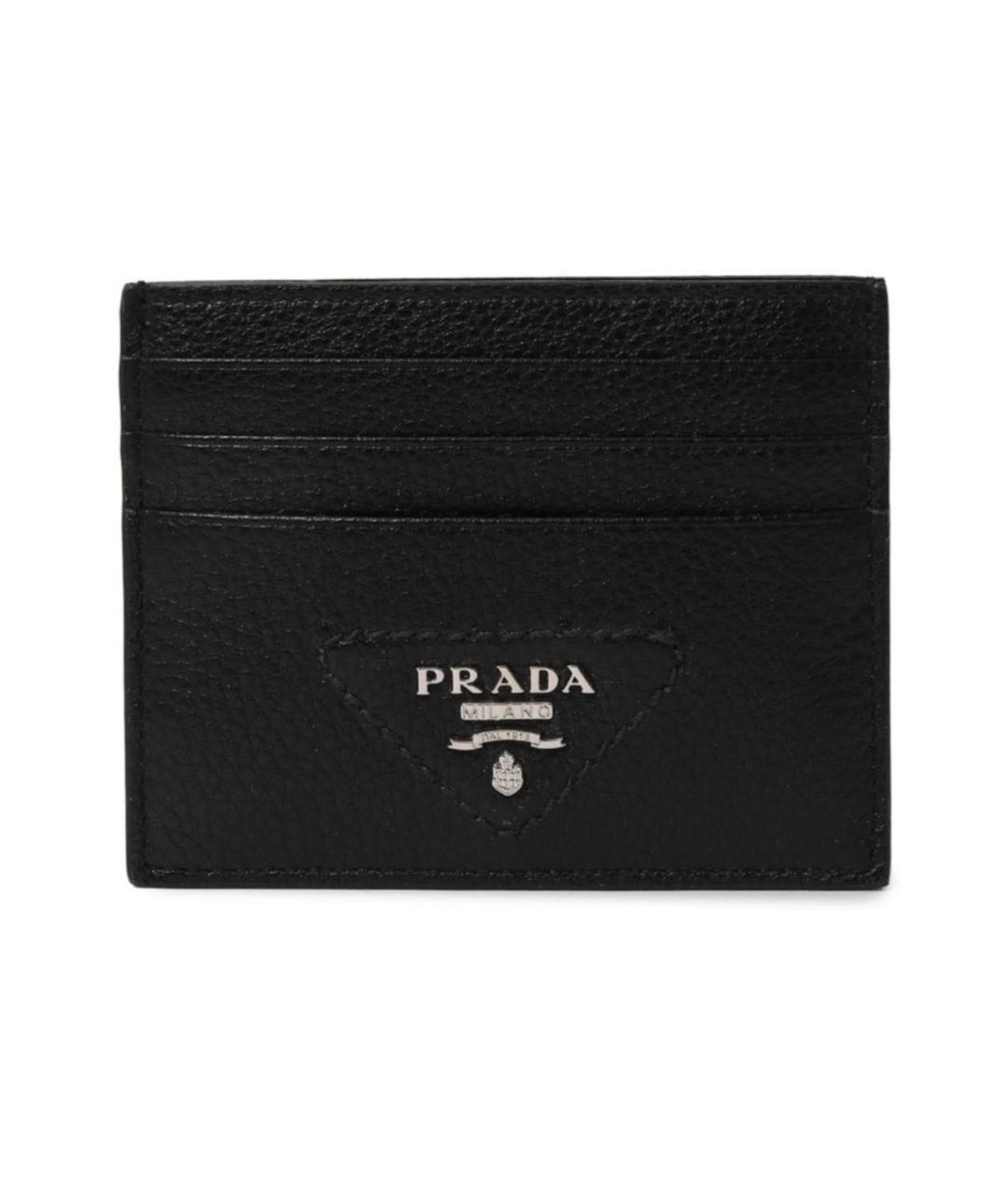 PRADA Черный кожаный кардхолдер, фото 1