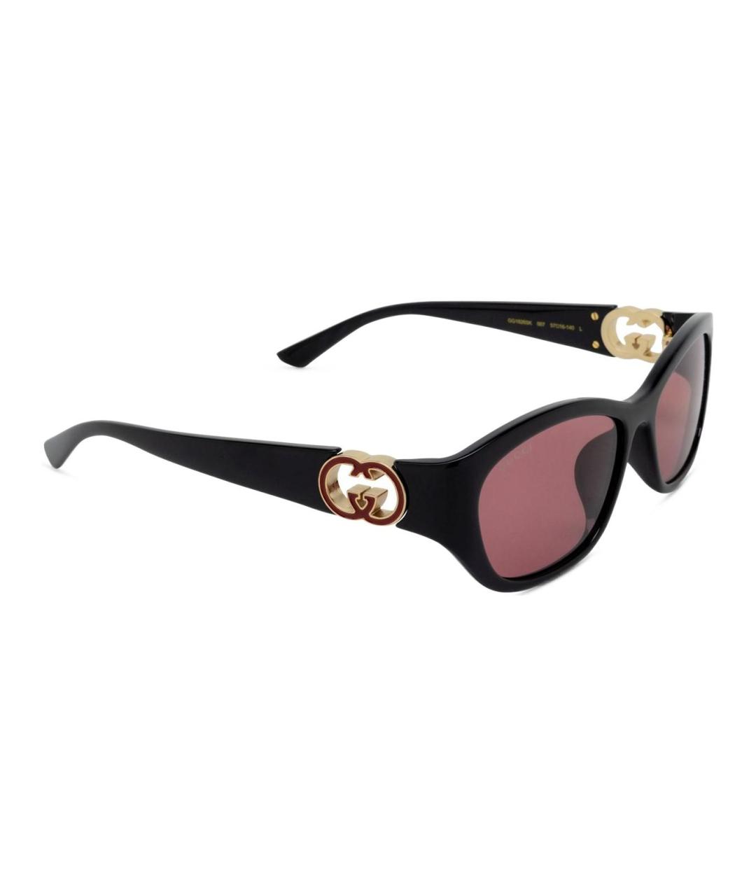 GUCCI Черные пластиковые солнцезащитные очки, фото 3