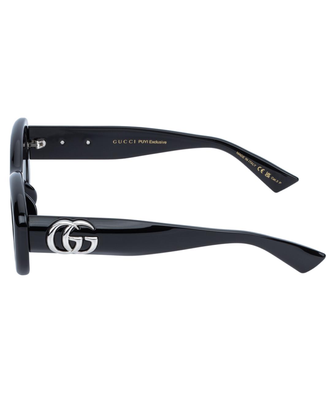 GUCCI Черные пластиковые солнцезащитные очки, фото 4