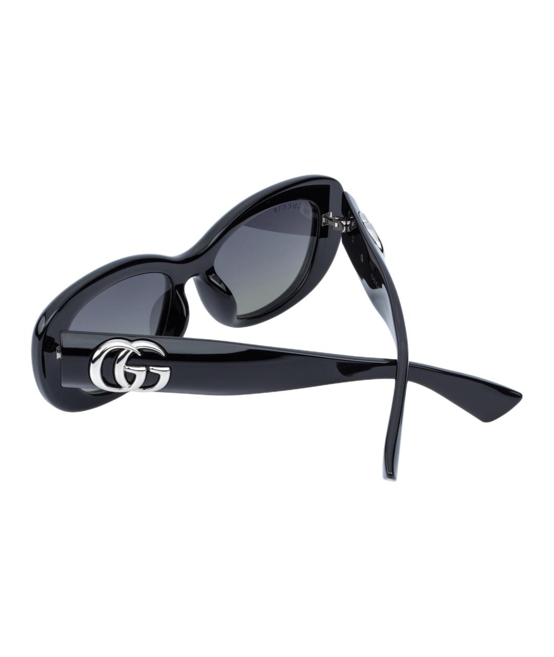 GUCCI Черные пластиковые солнцезащитные очки, фото 3