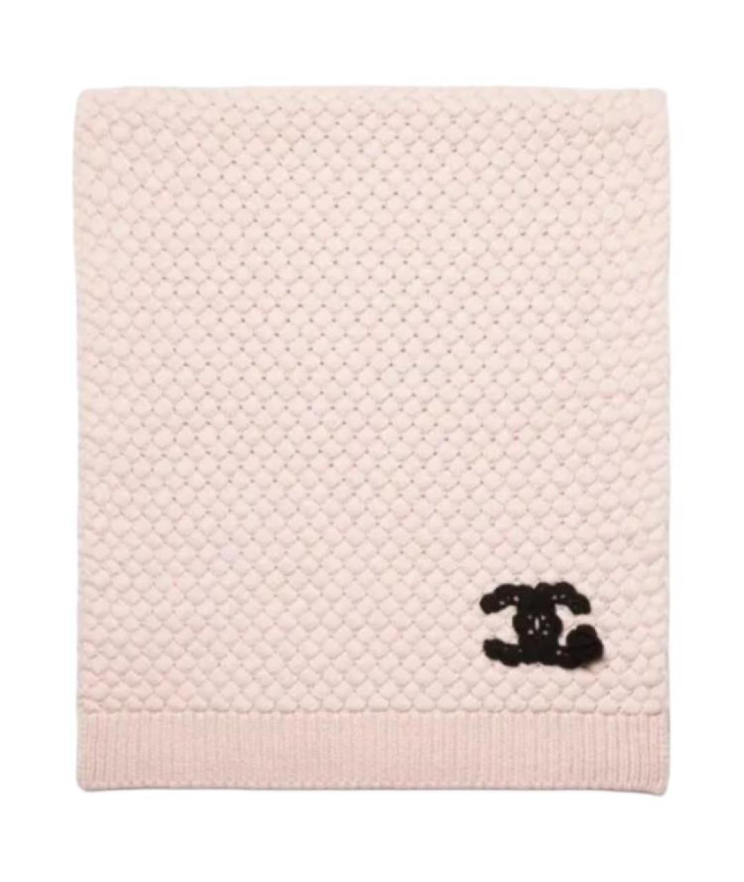 CHANEL Розовый шарф, фото 1