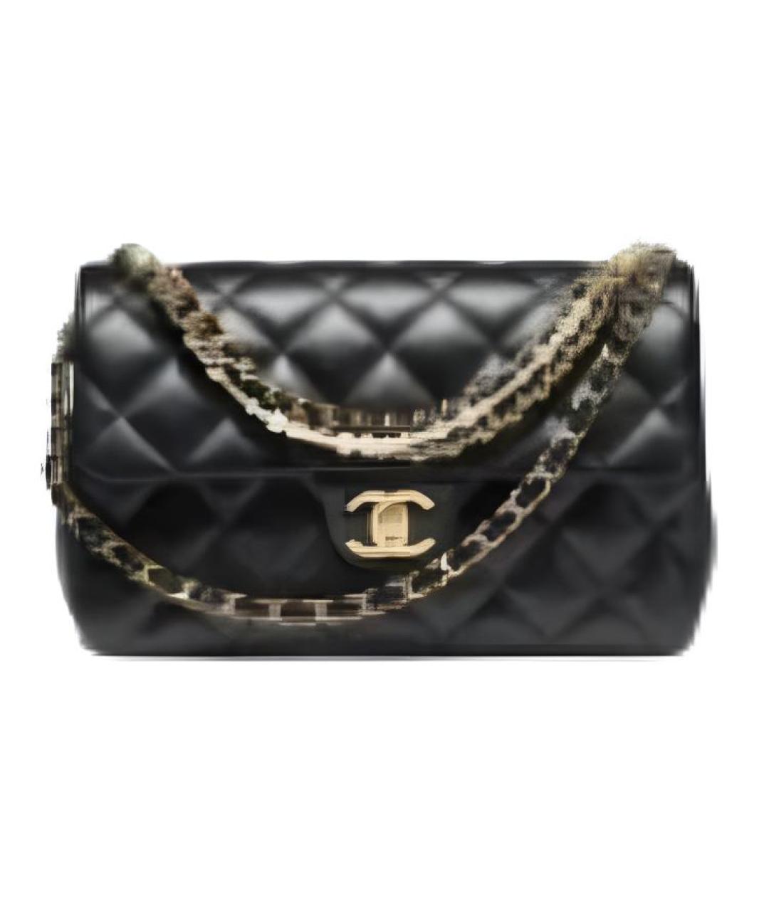 CHANEL Черная кожаная сумка через плечо, фото 2