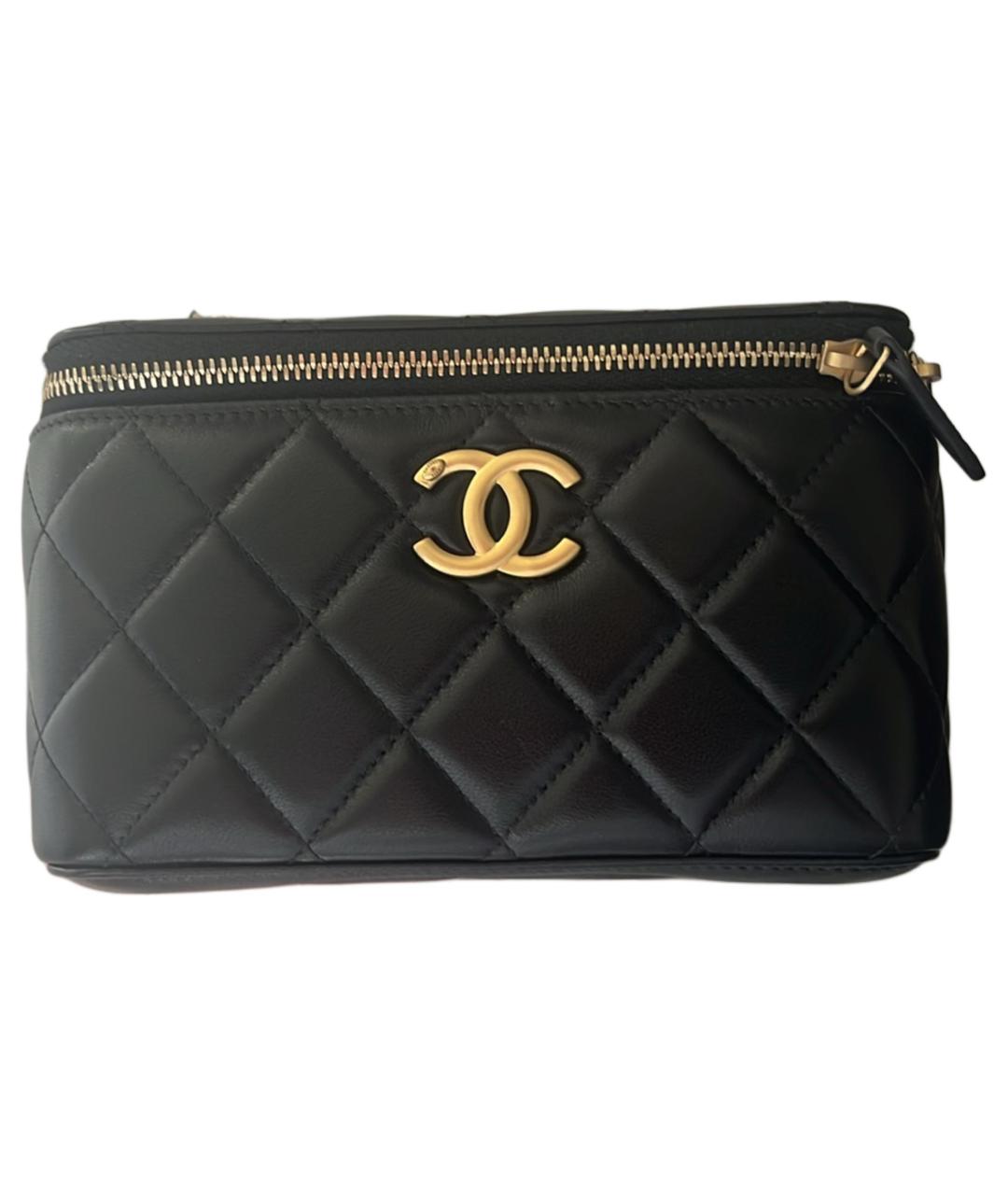 CHANEL Черная кожаная сумка через плечо, фото 1