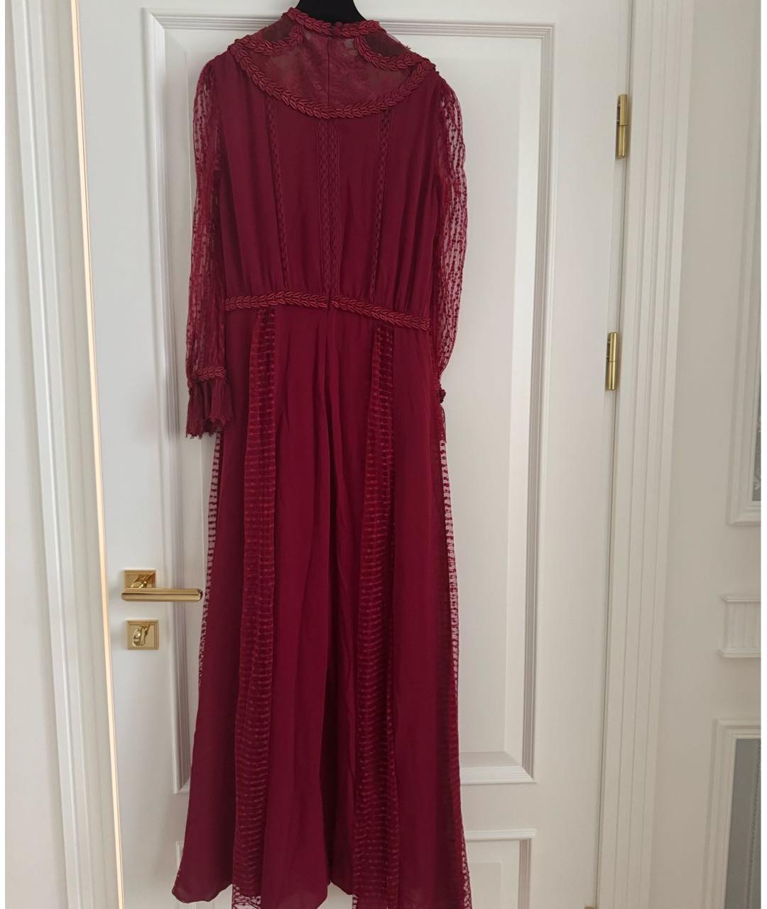 ZUHAIR MURAD Бордовое кружевное вечернее платье, фото 2