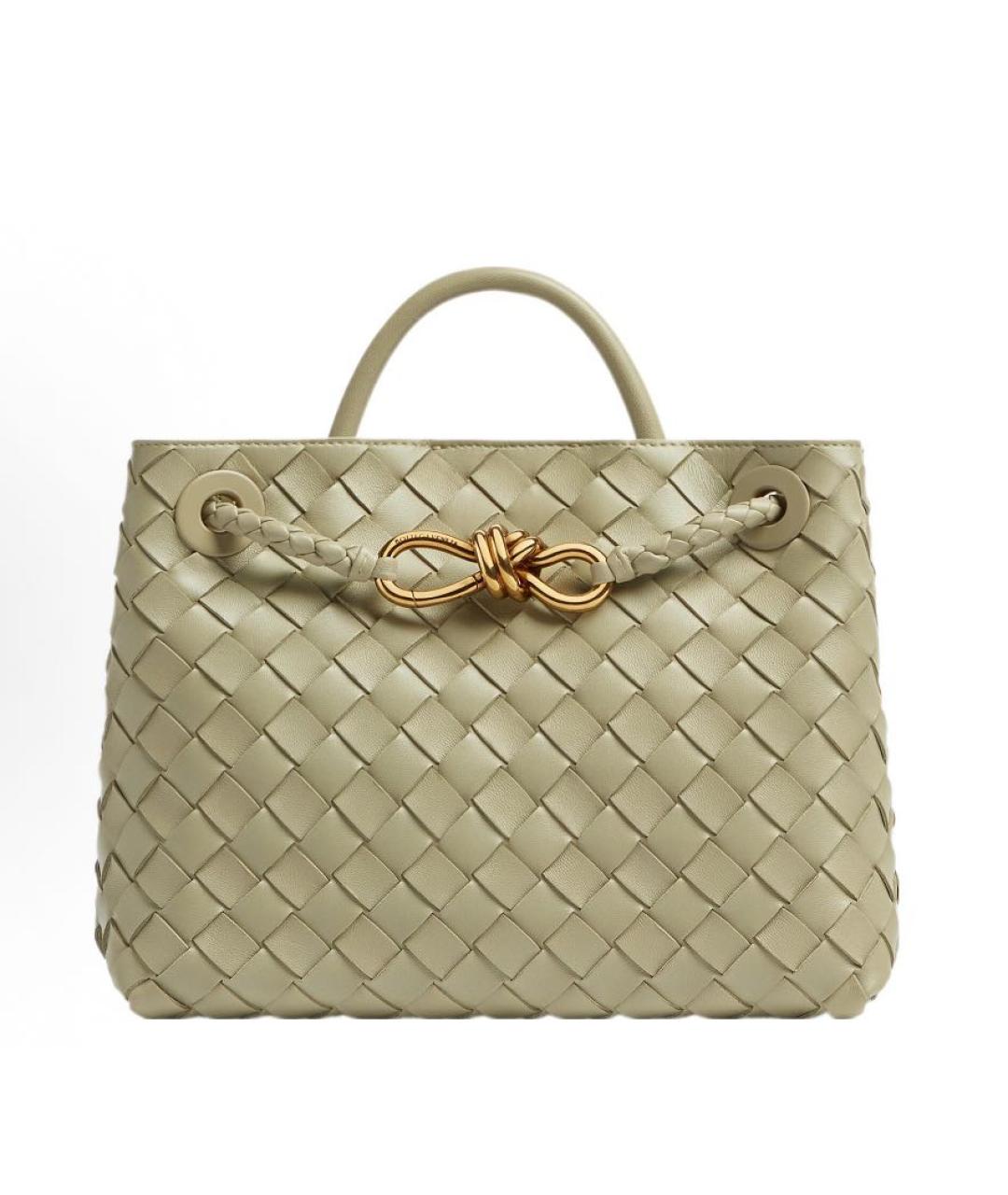 BOTTEGA VENETA Хаки кожаная сумка с короткими ручками, фото 8