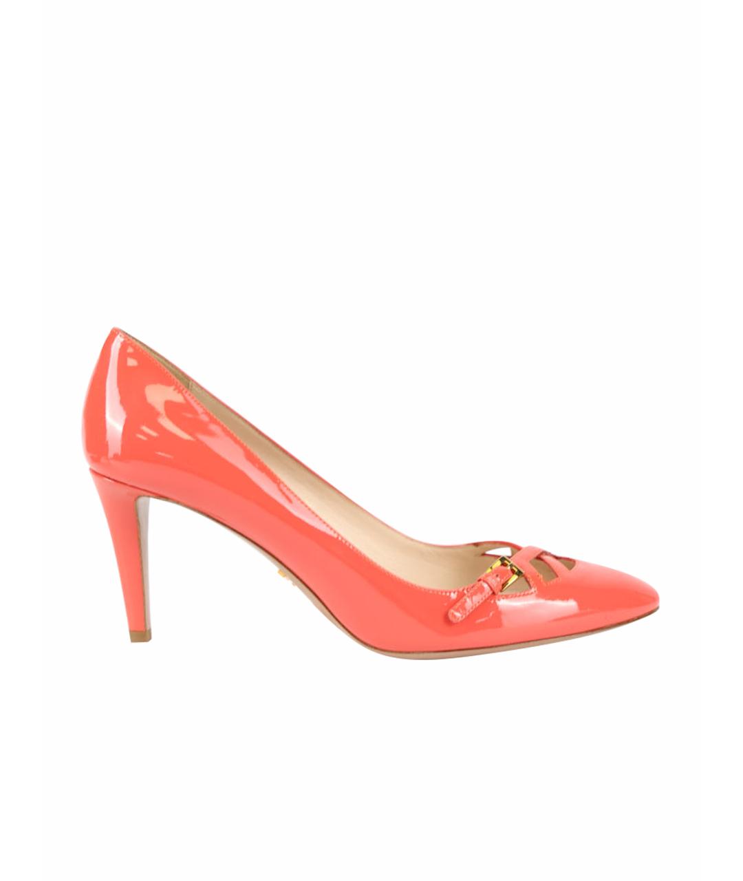 PRADA Коралловые туфли из лакированной кожи, фото 1