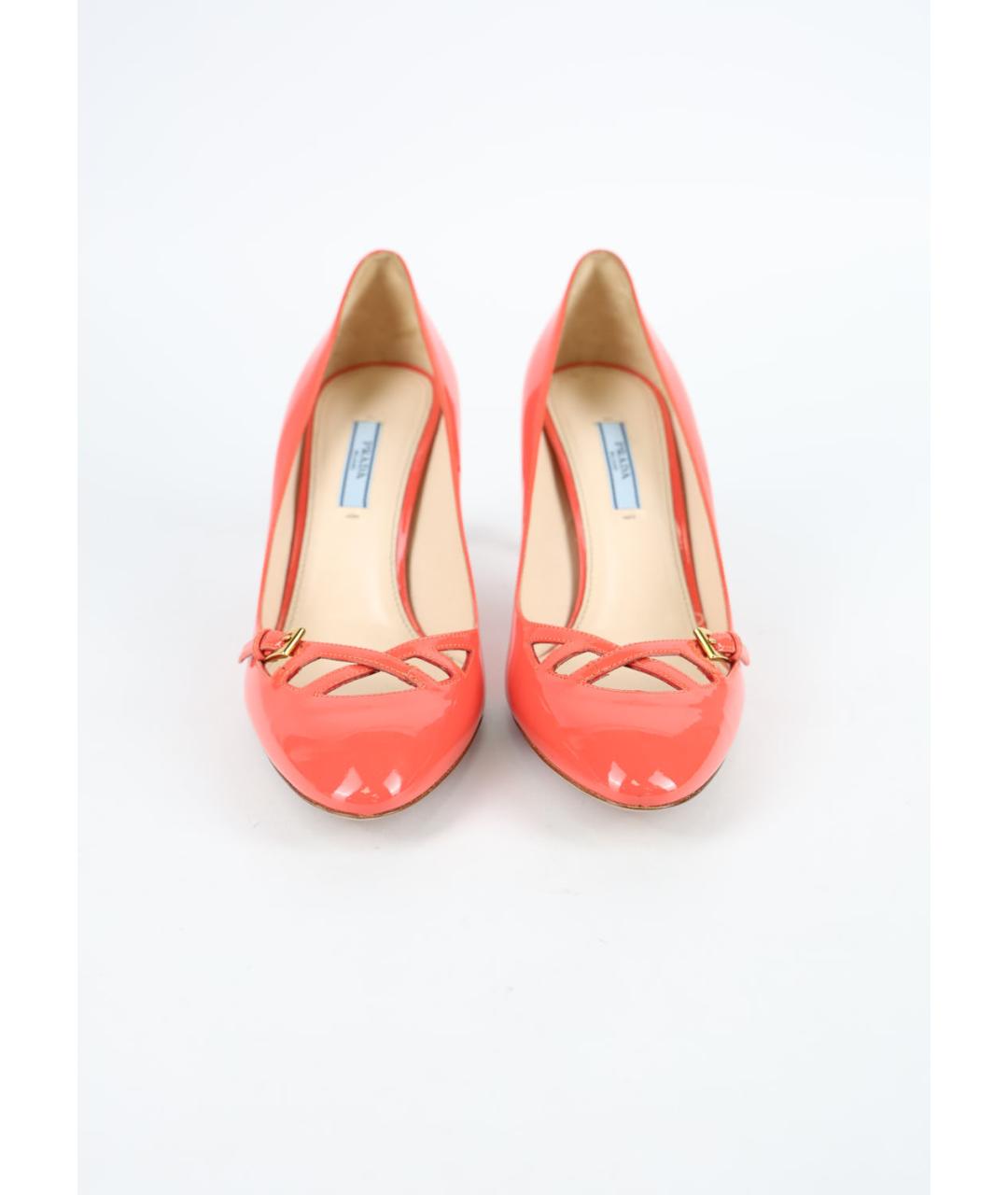 PRADA Коралловые туфли из лакированной кожи, фото 3