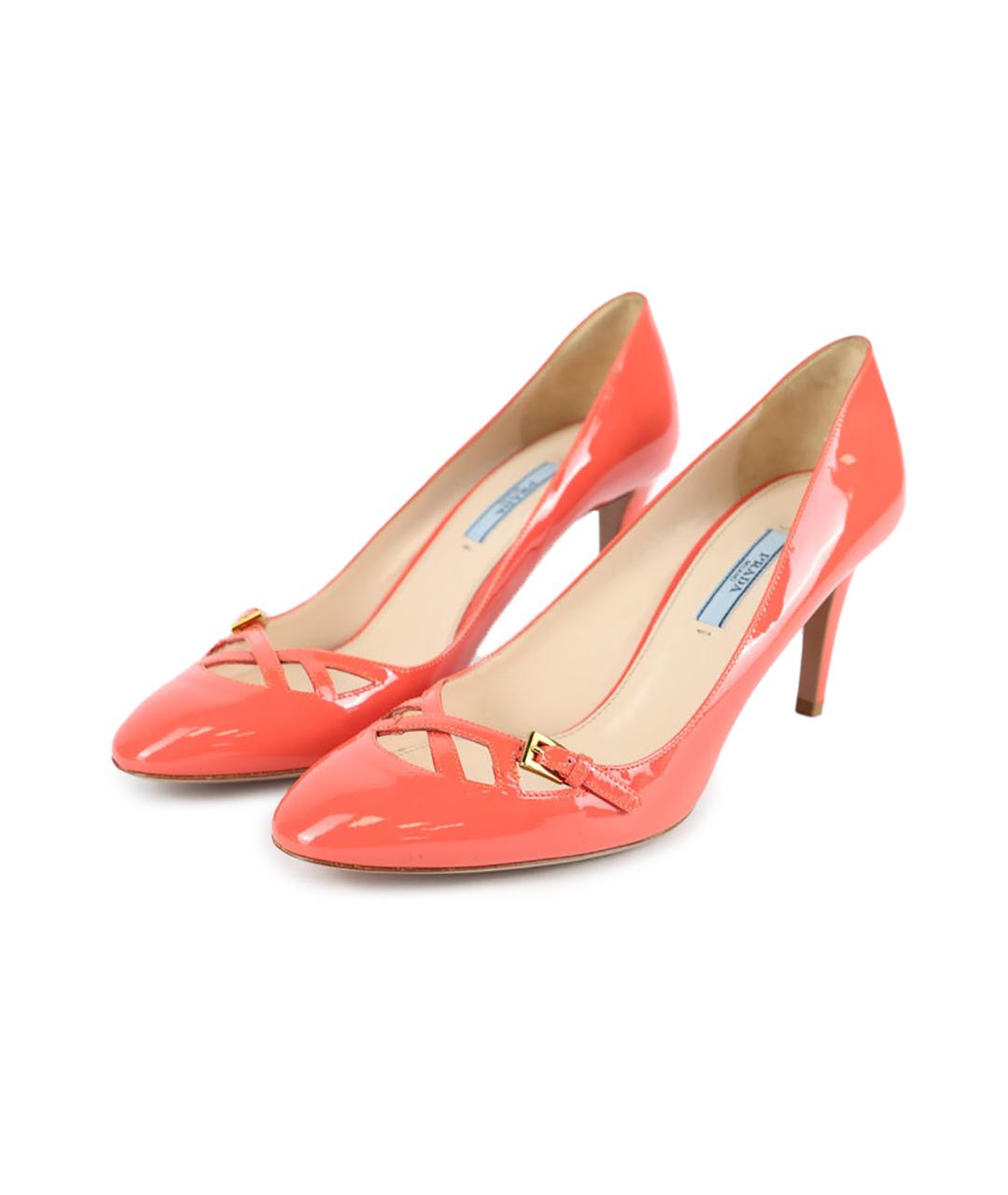 PRADA Коралловые туфли из лакированной кожи, фото 2