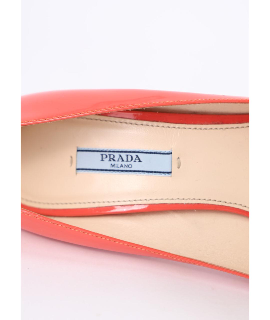 PRADA Коралловые туфли из лакированной кожи, фото 6