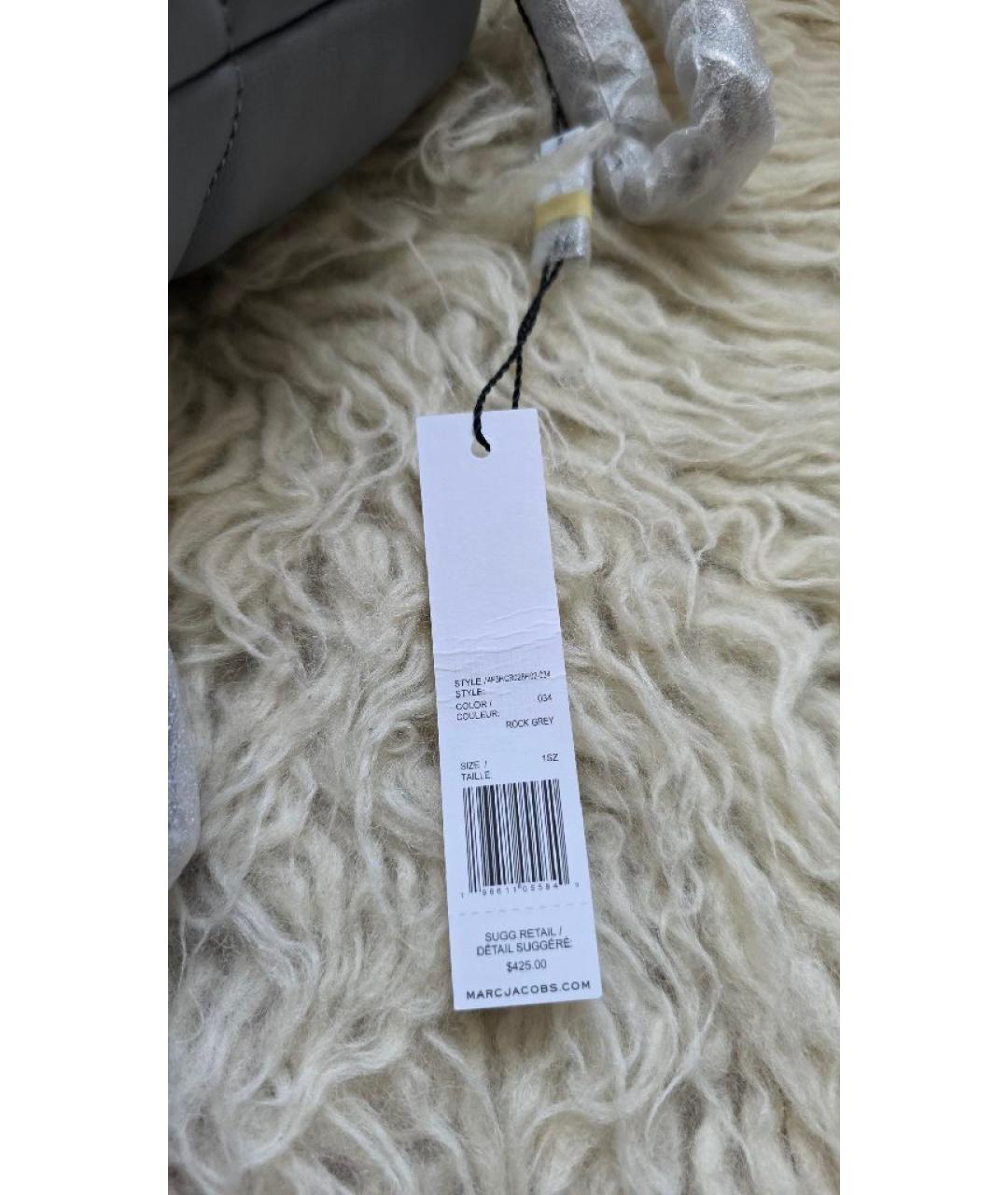 MARC JACOBS Серая кожаная сумка через плечо, фото 9