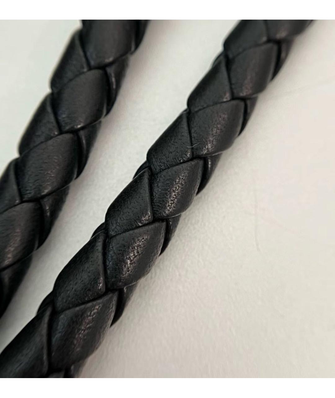 BOTTEGA VENETA Черная кожаная сумка с короткими ручками, фото 7