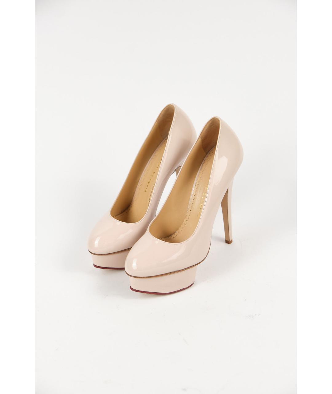 CHARLOTTE OLYMPIA Бежевые туфли из лакированной кожи, фото 3