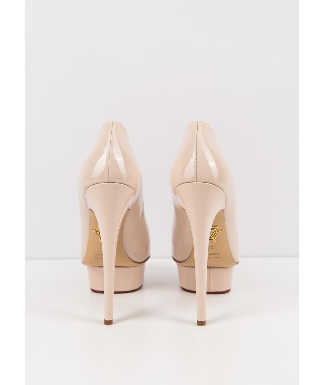 CHARLOTTE OLYMPIA Бежевые туфли из лакированной кожи, фото 7