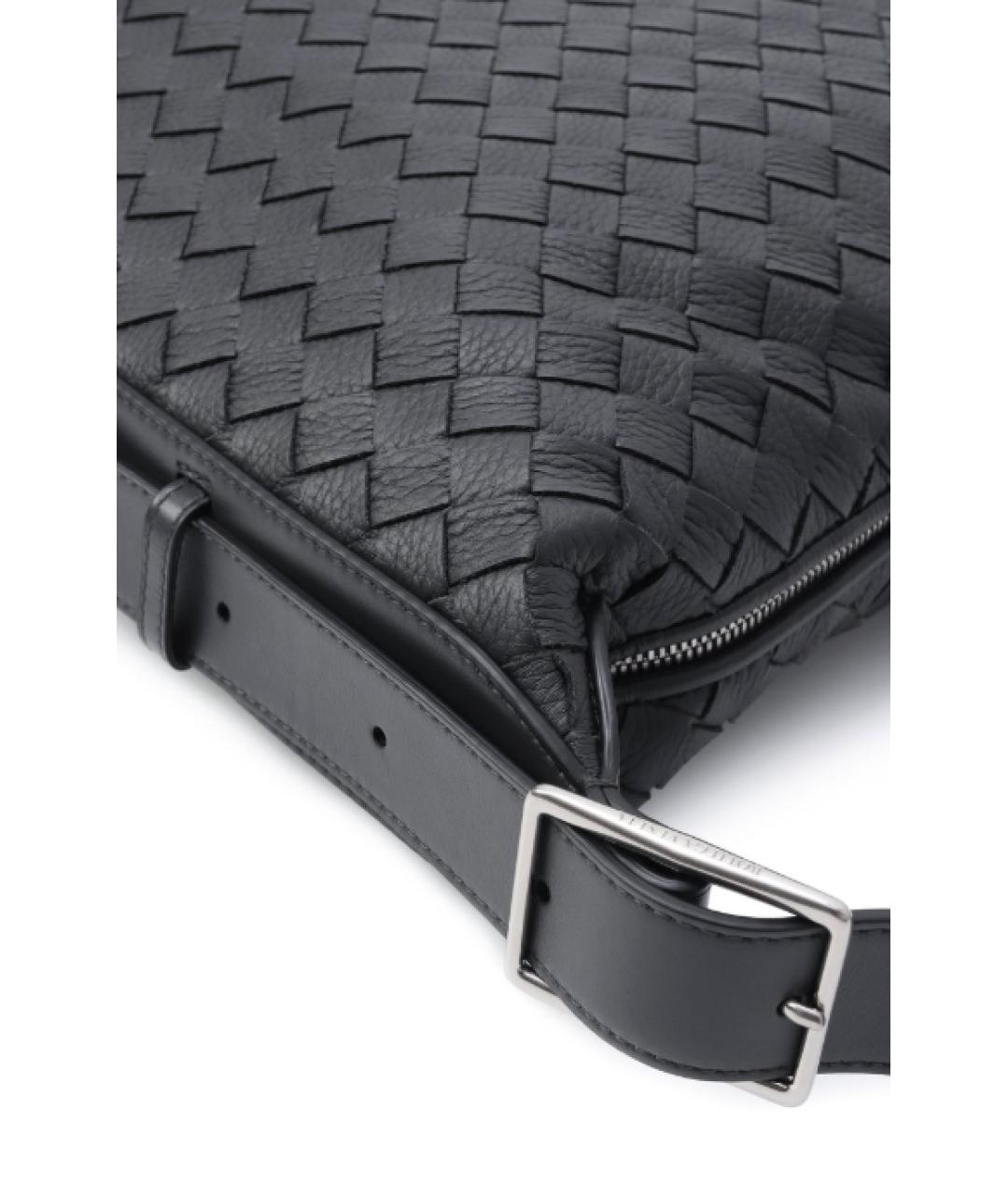 BOTTEGA VENETA Темно-синяя кожаная сумка через плечо, фото 2