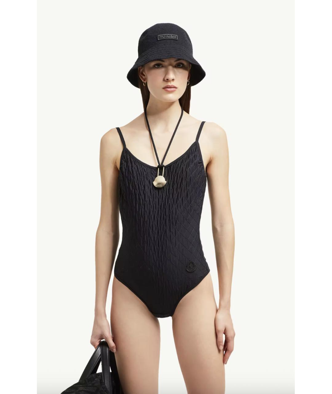 MONCLER Черный полиамидовый купальник, фото 2
