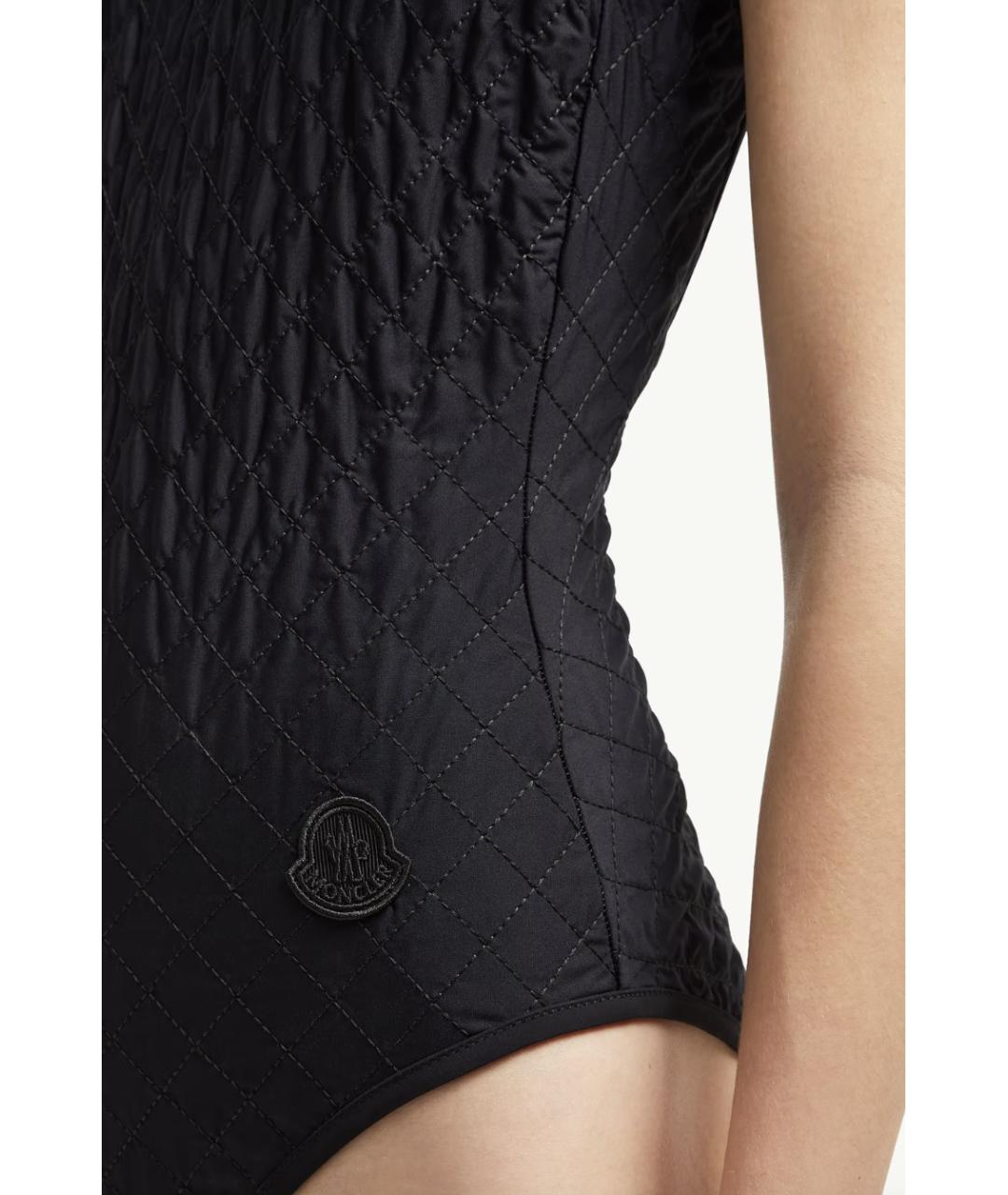MONCLER Черный полиамидовый купальник, фото 5