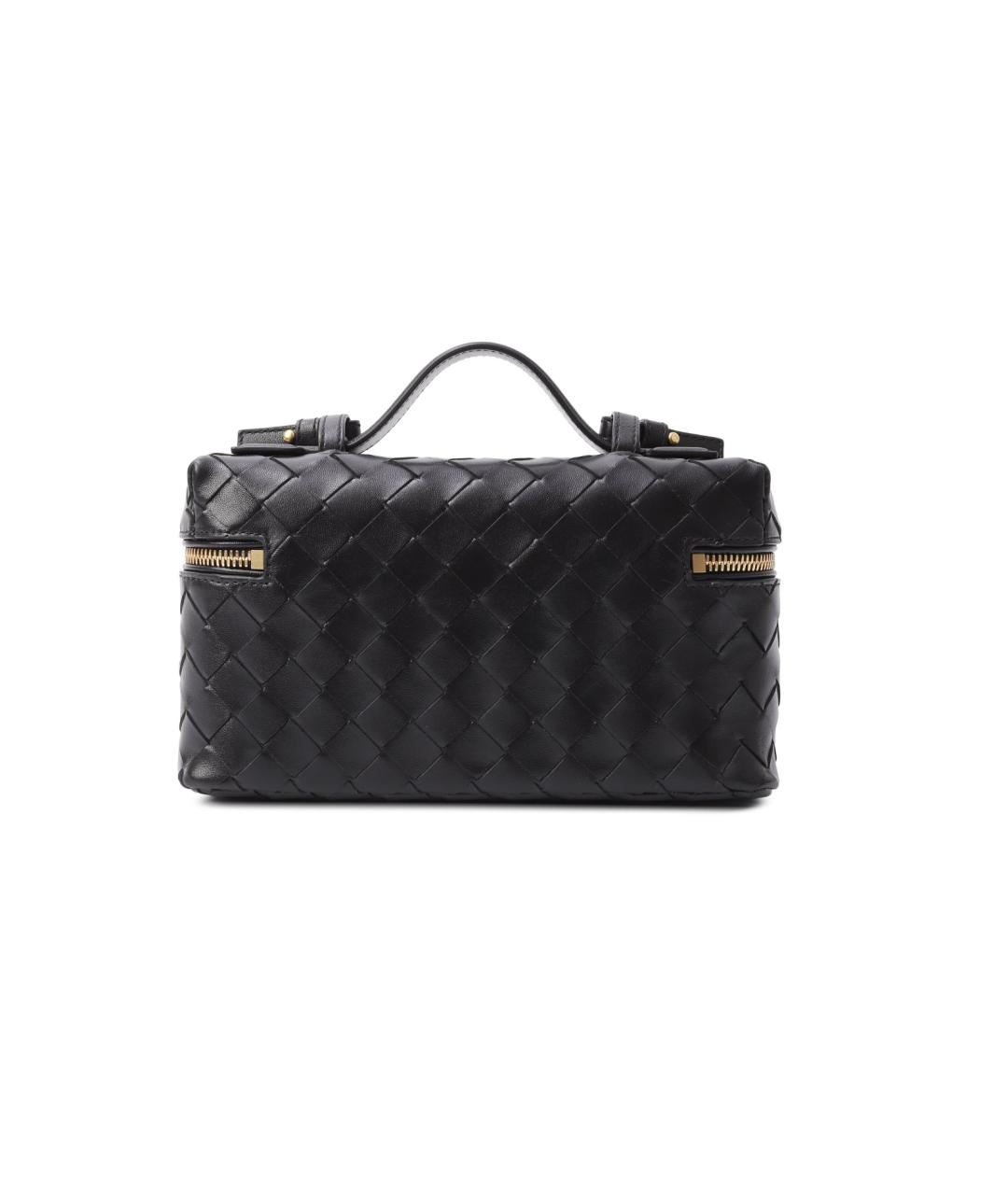 BOTTEGA VENETA Черная кожаная сумка через плечо, фото 6