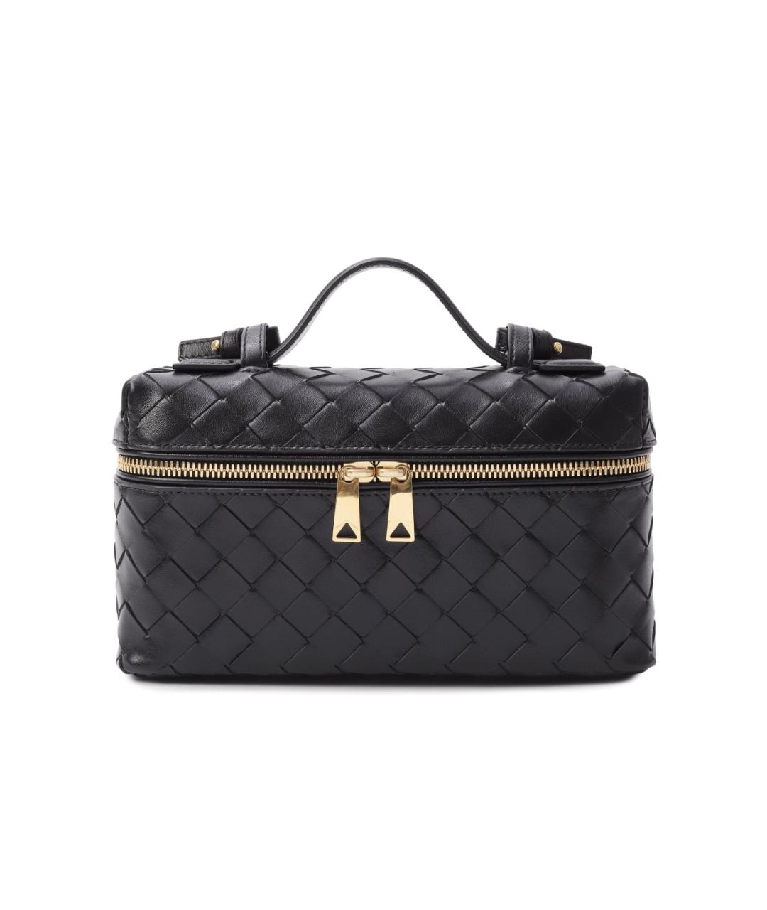 BOTTEGA VENETA Черная кожаная сумка через плечо, фото 1