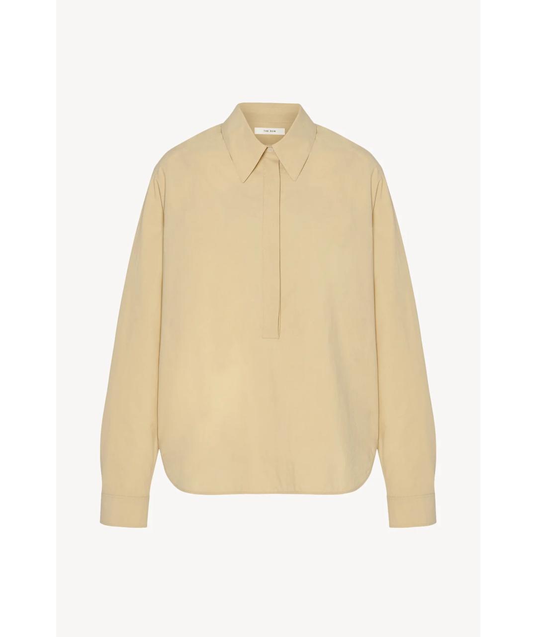 THE ROW Бежевая хлопковая рубашка, фото 7