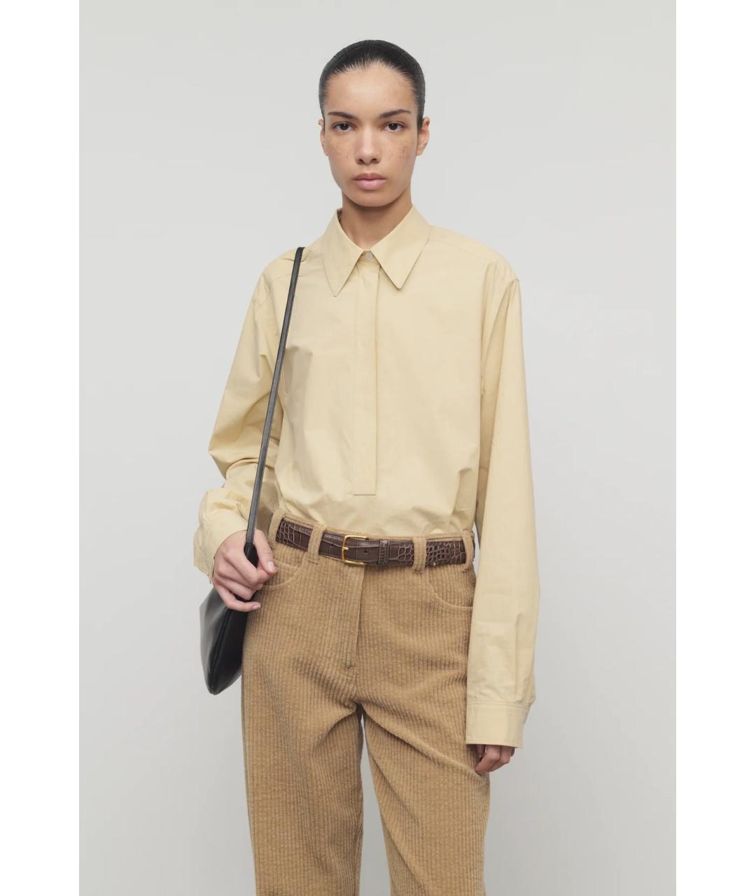 THE ROW Бежевая хлопковая рубашка, фото 3