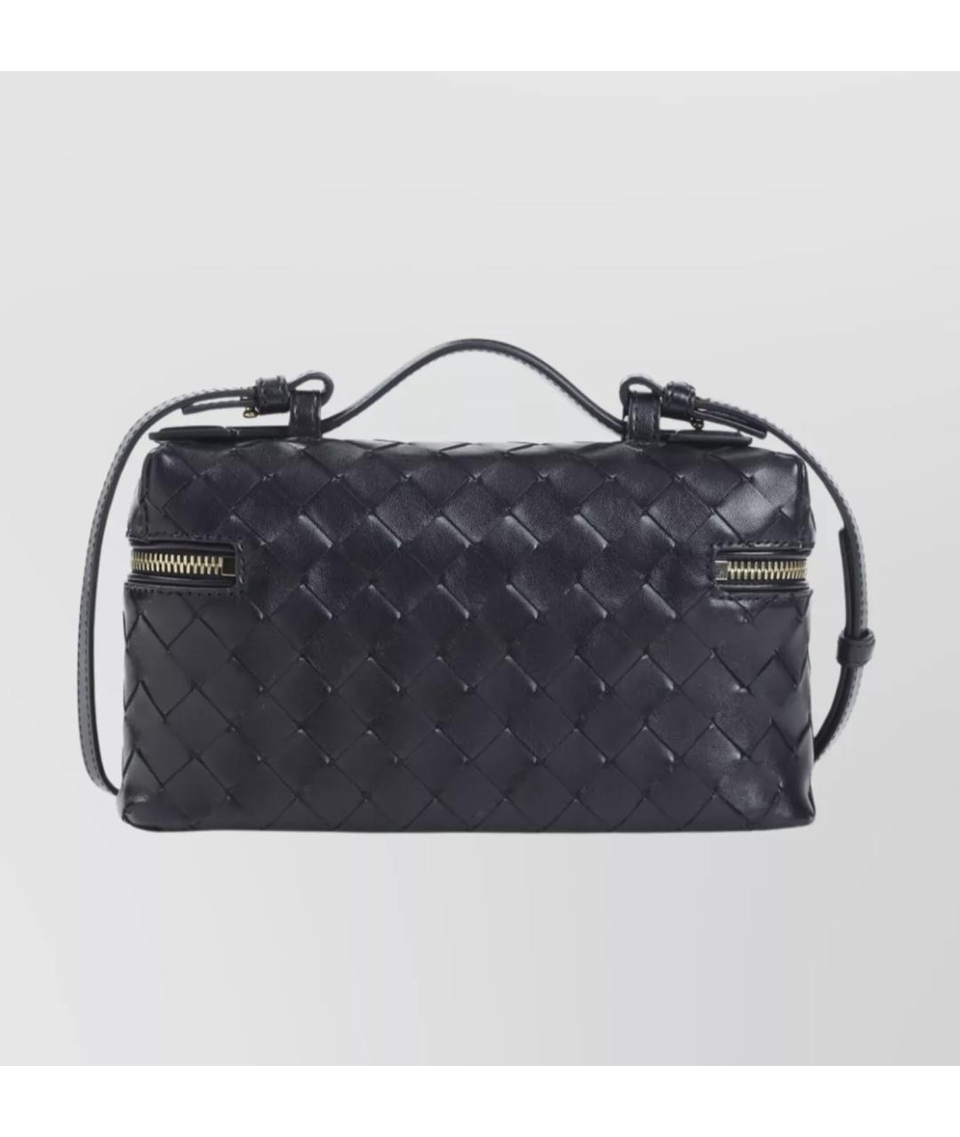 BOTTEGA VENETA Темно-синяя кожаная сумка через плечо, фото 2