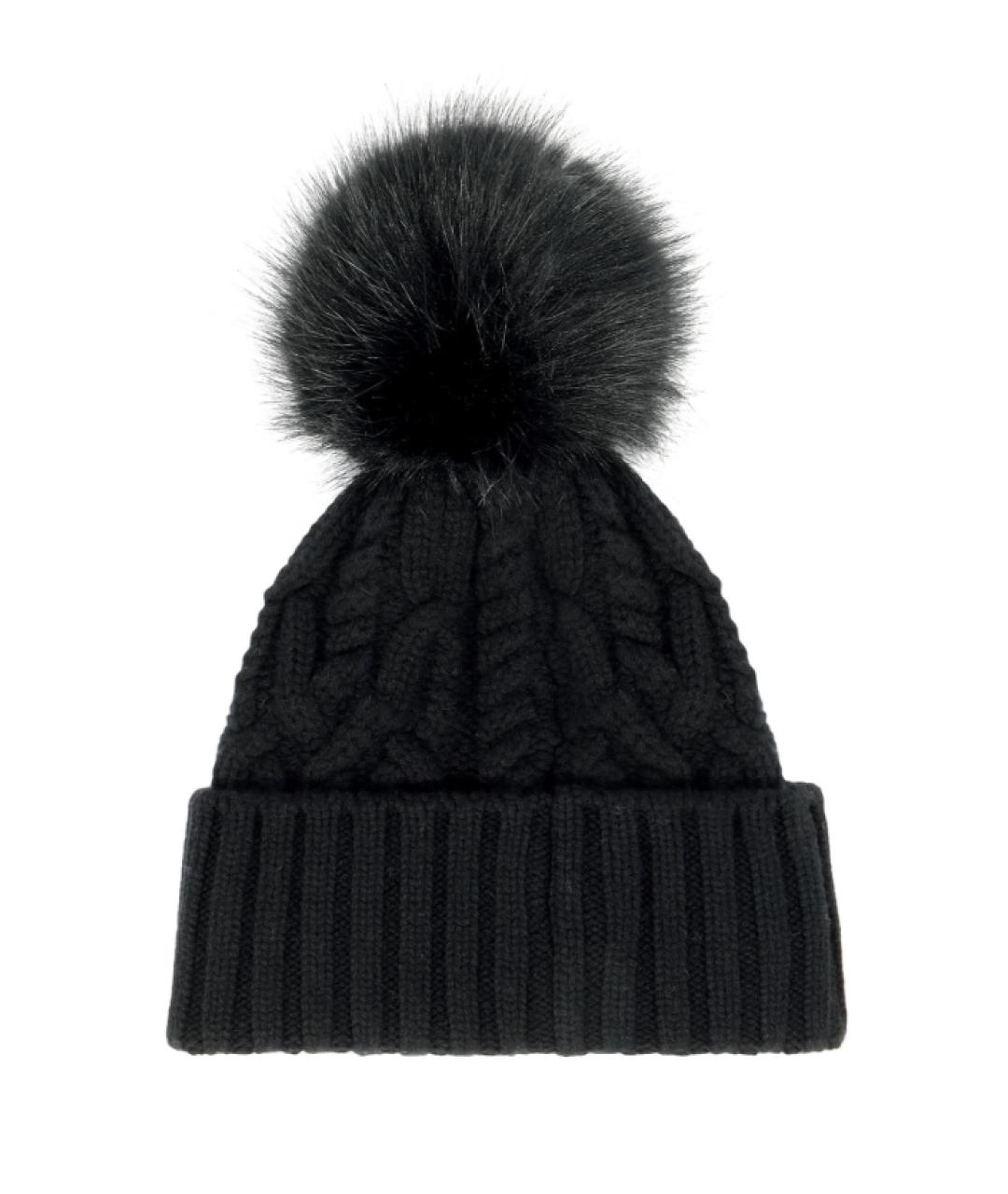 MONCLER Черная шапка, фото 2