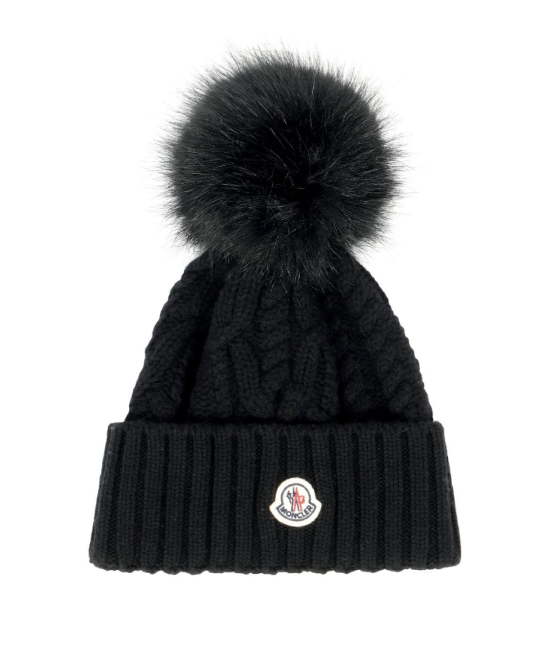 MONCLER Черная шапка, фото 1