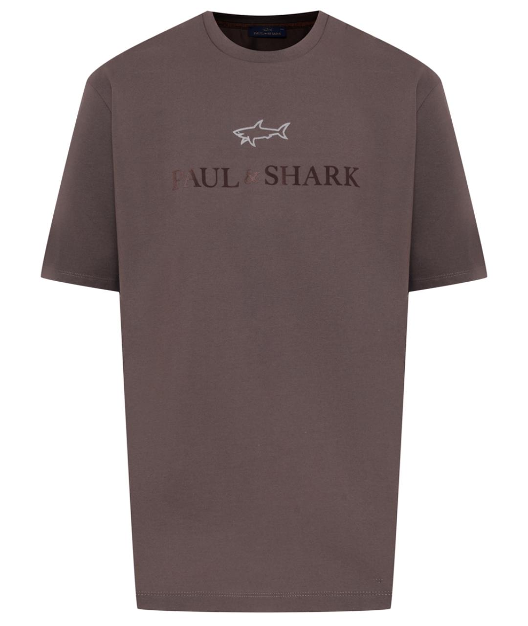 PAUL & SHARK Коричневая футболка, фото 1