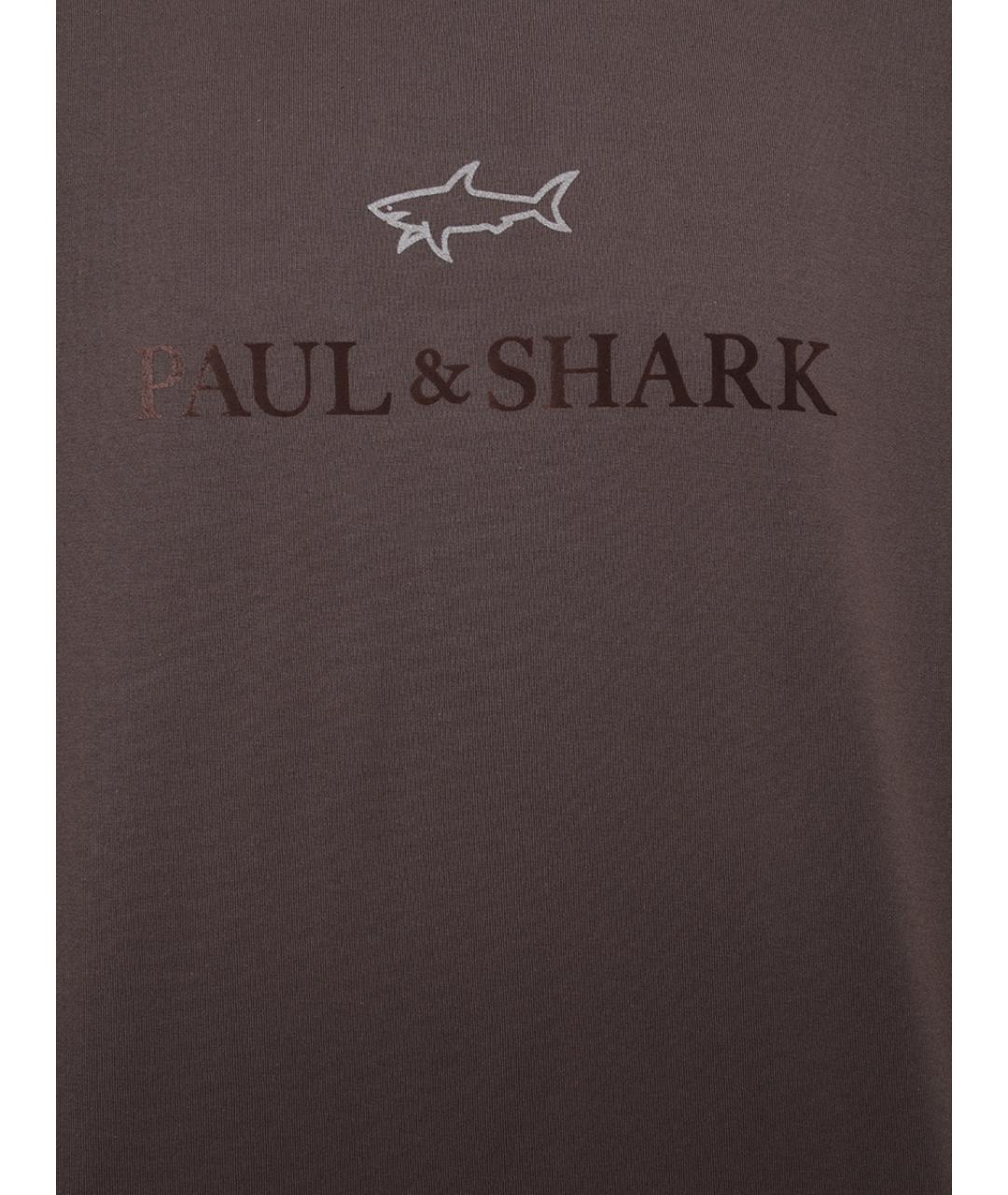 PAUL & SHARK Коричневая футболка, фото 3