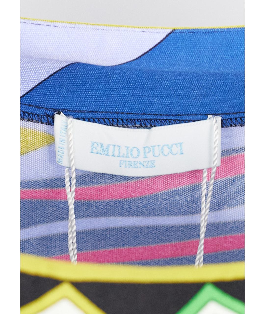 EMILIO PUCCI Синее шелковое повседневное платье, фото 5