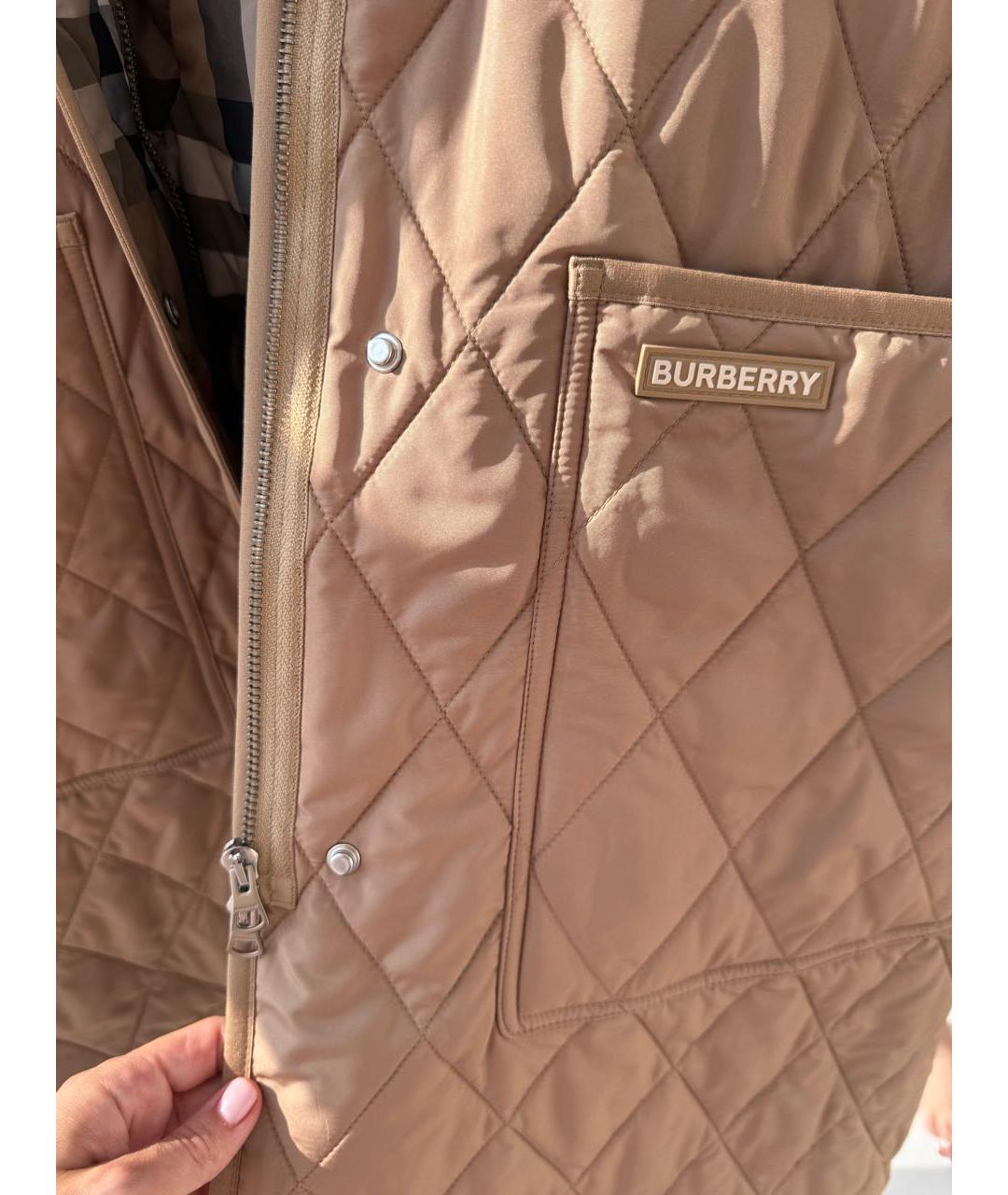 BURBERRY Бежевое пальто, фото 4