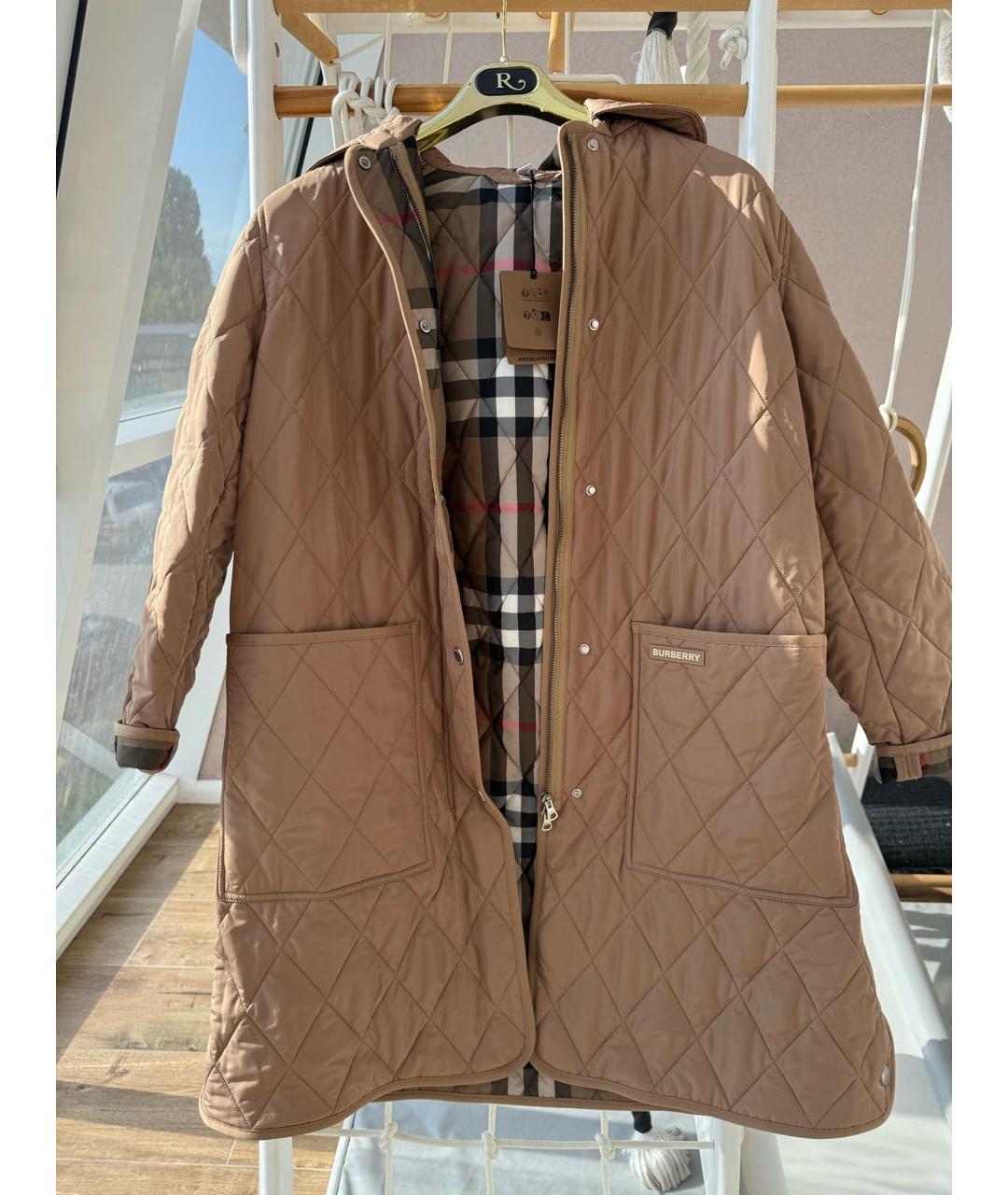 BURBERRY Бежевое пальто, фото 5