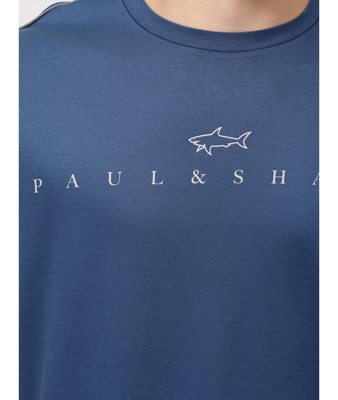 PAUL & SHARK Синяя футболка, фото 4